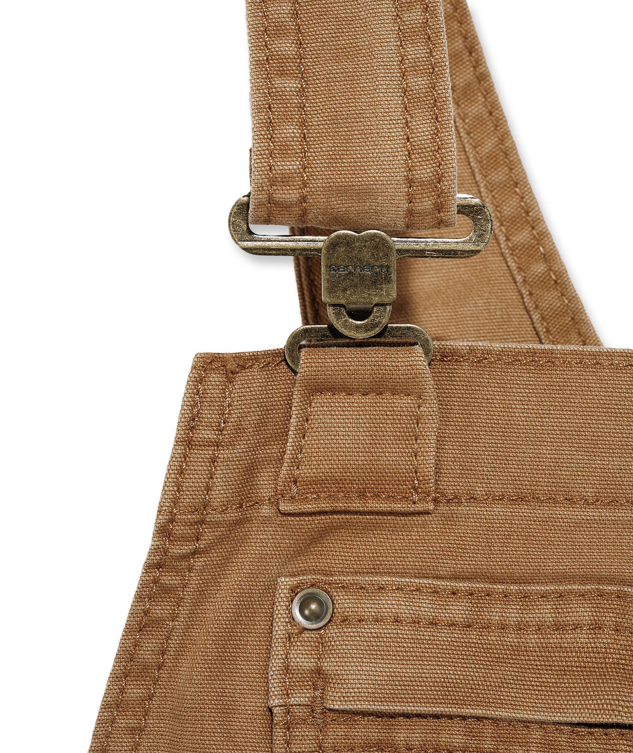 Carhartt Double Front BIB dameoverall, Brun, large image number 3