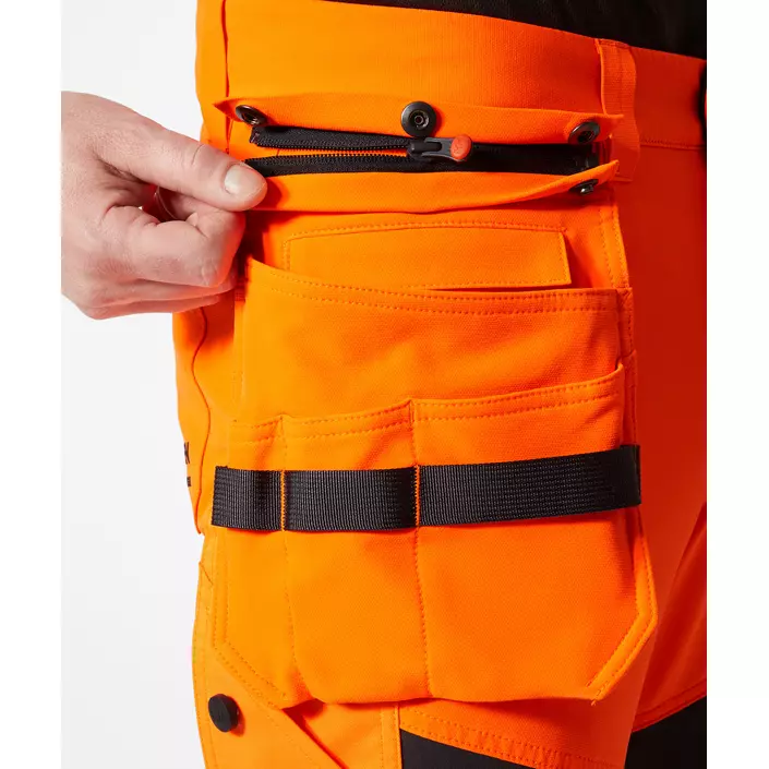 Helly Hansen ICU BRZ craftsman trousers full stretch, Hi-vis Orange/Ebony, large image number 4