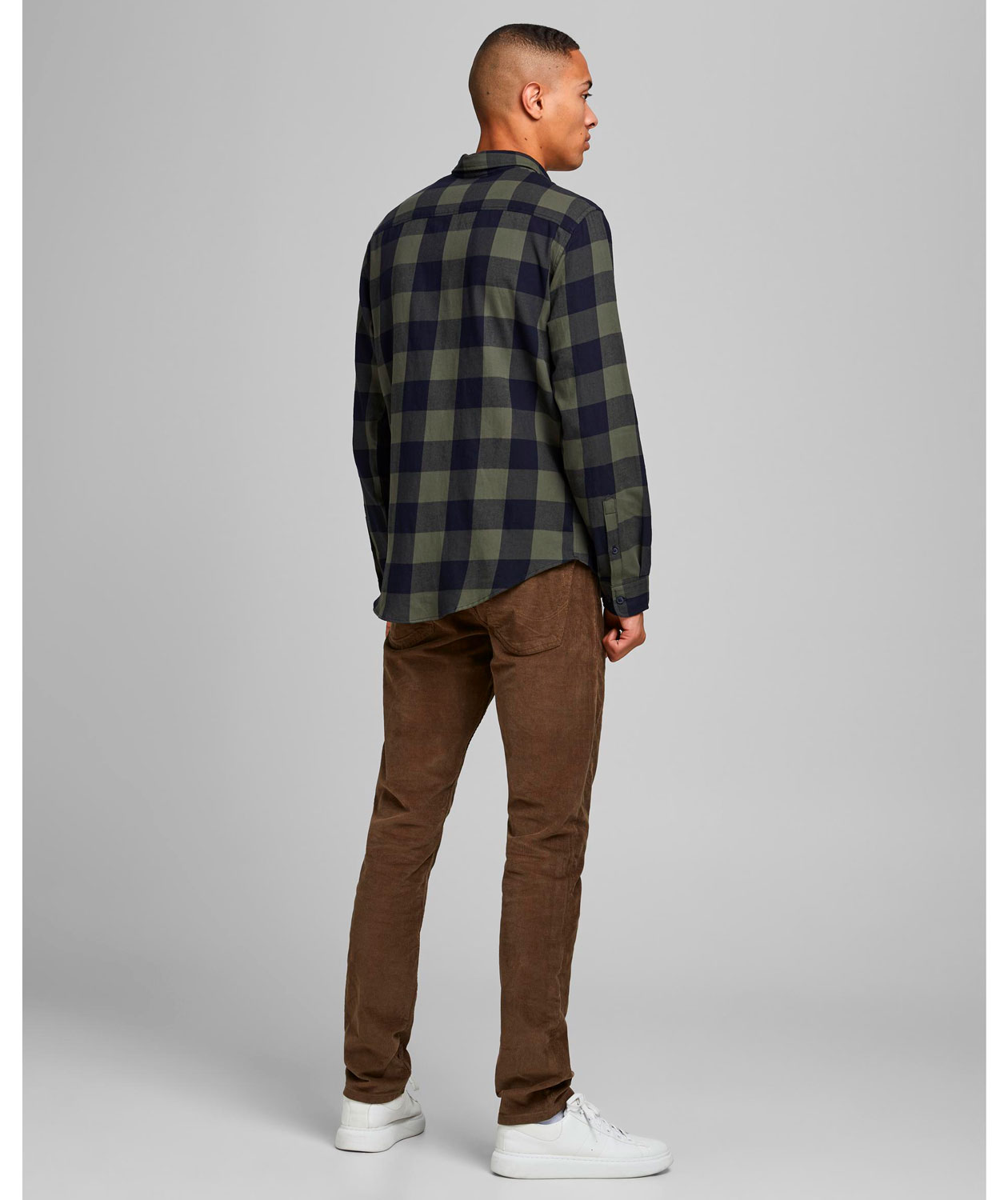 Jack & Jones JJEGINGHAM Slim fit lumberjack shirt, Dusty Olive, Dusty Olive, large image number 2