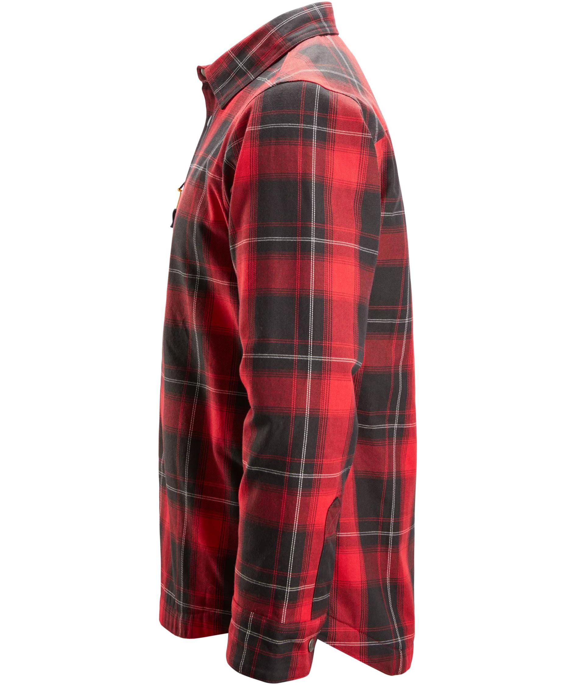 Snickers AllroundWork flannel skjortejakke 8522, Chili Red/Black, large image number 4