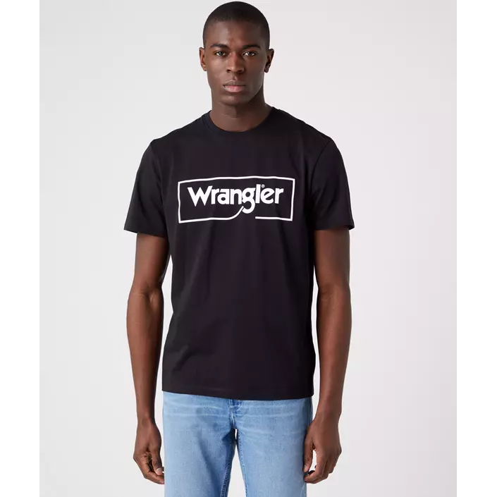 Wrangler Frame Logo T-skjorte, Black, large image number 0