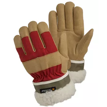 Tegera 90098 winter work gloves for kids, Brown/Green/Red