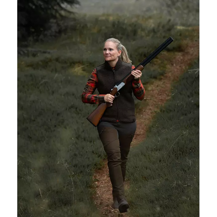Northern Hunting Erra dame flannelskjorte, Rød, large image number 1