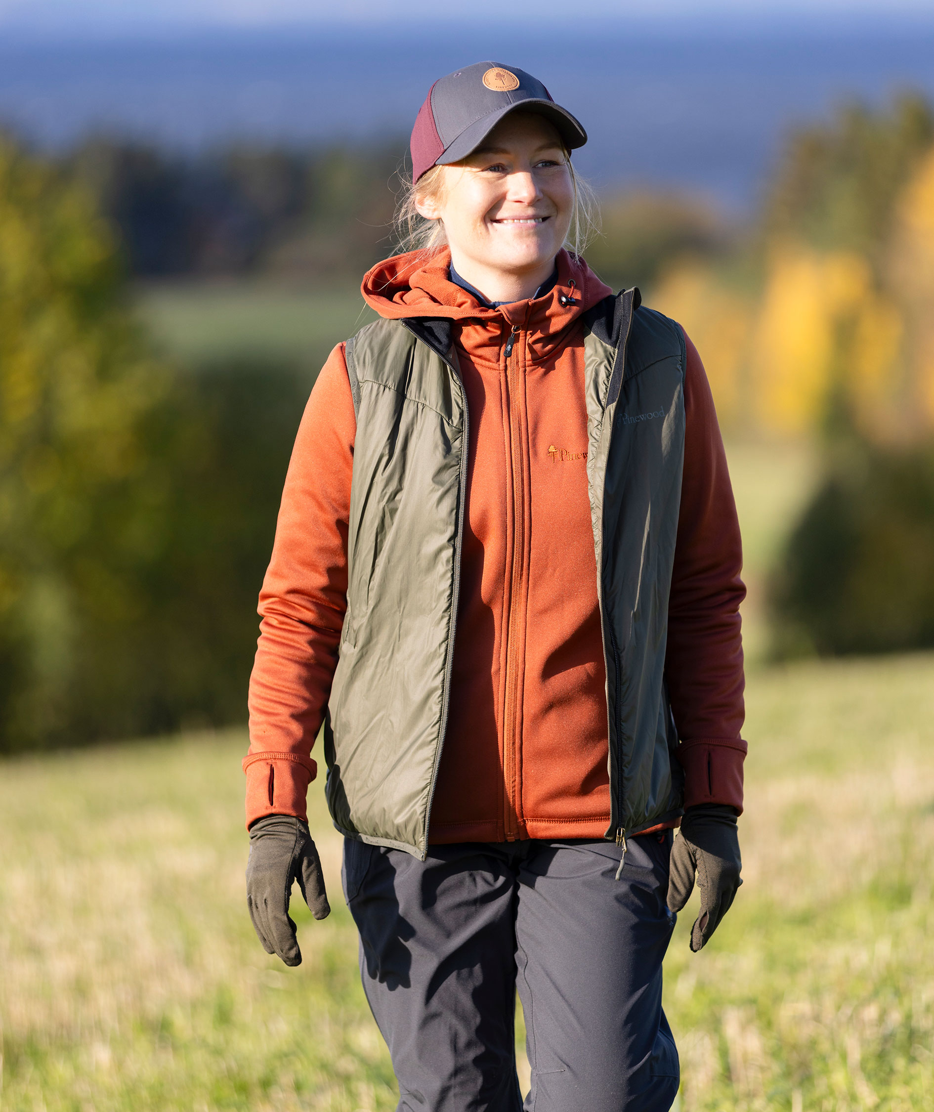 Pinewood Insulation damevest med uld, Moss green, large image number 11