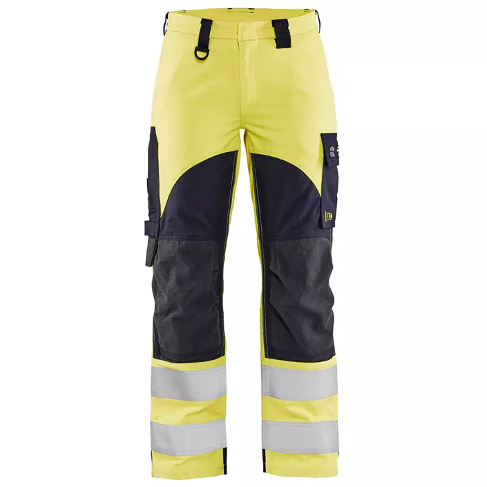 Blåkläder Multinorm dame arbeidsbukse, Hi-vis gul/marineblå, large image number 0