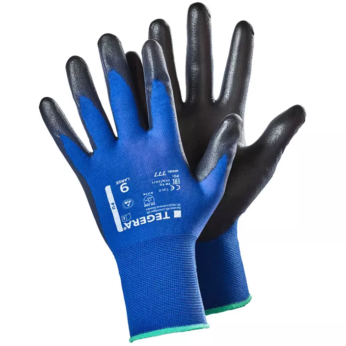 Tegera 777 work gloves, Black/Blue, large image number 0