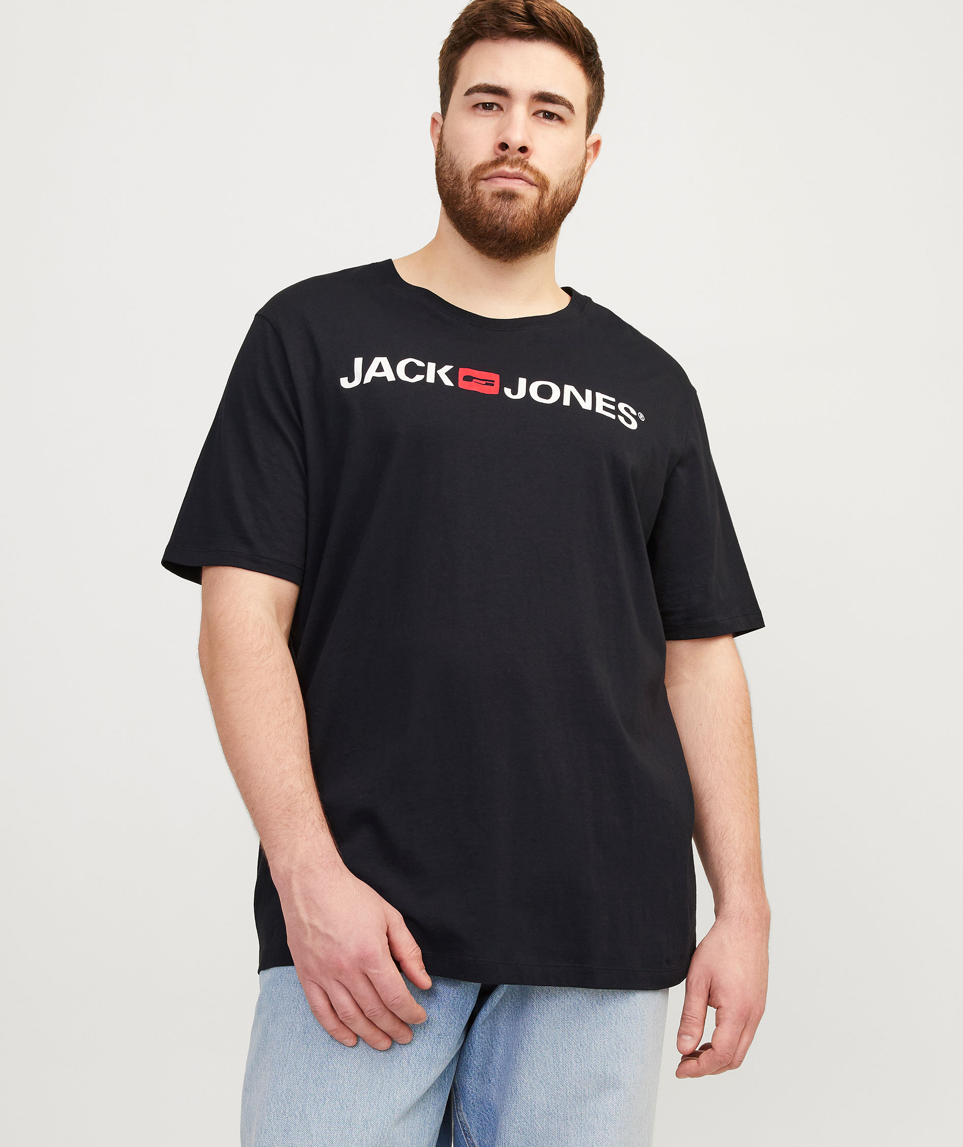 Jack & Jones Plus JJECORP LOGO T-shirt, Black