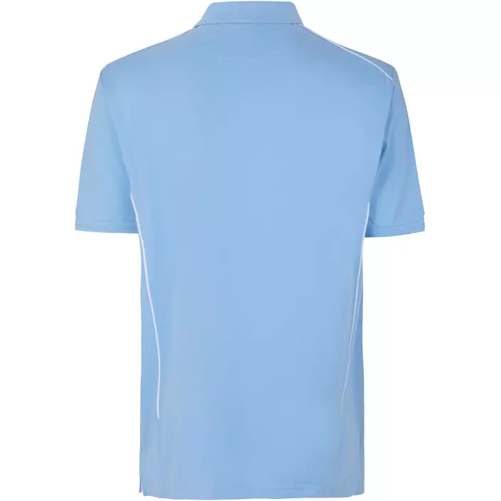 ID PRO Wear pipings polo shirt, Lightblue, large image number 1