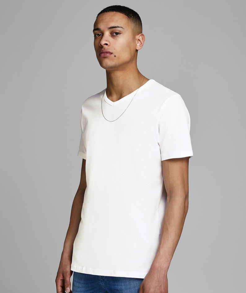 Jack & Jones JABASIC 2-pack kort&auml;rmad undertr&ouml;ja, Vit, large image number 4