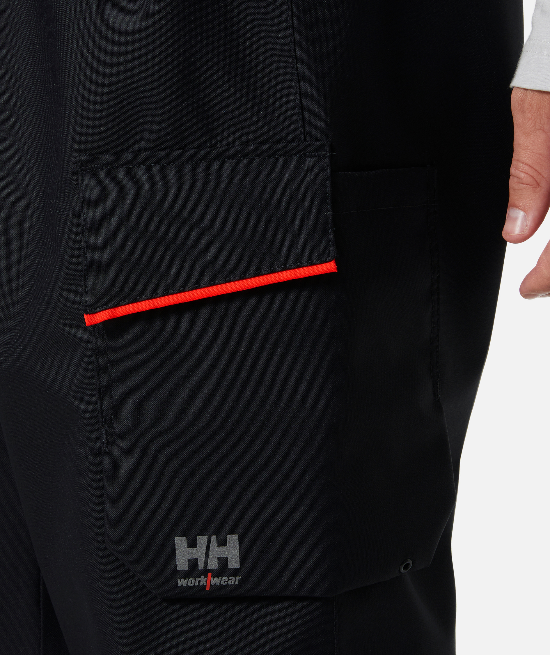 Helly Hansen UC-ME shell trousers, Hi-Vis Red/Ebony, large image number 4