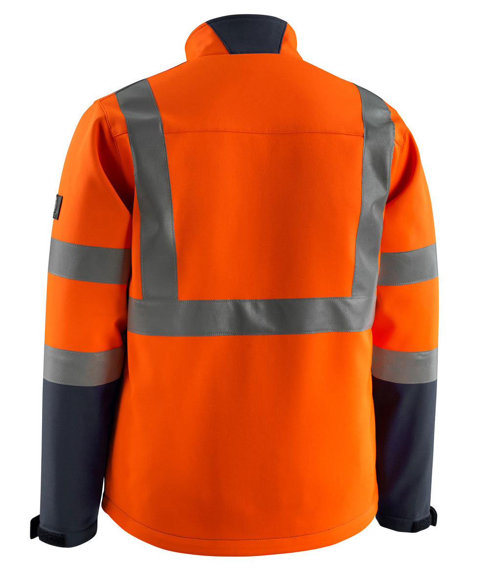 Mascot Safe Light Kiama softshell jacket, Hi-Vis Orange/Dark Marine, large image number 2