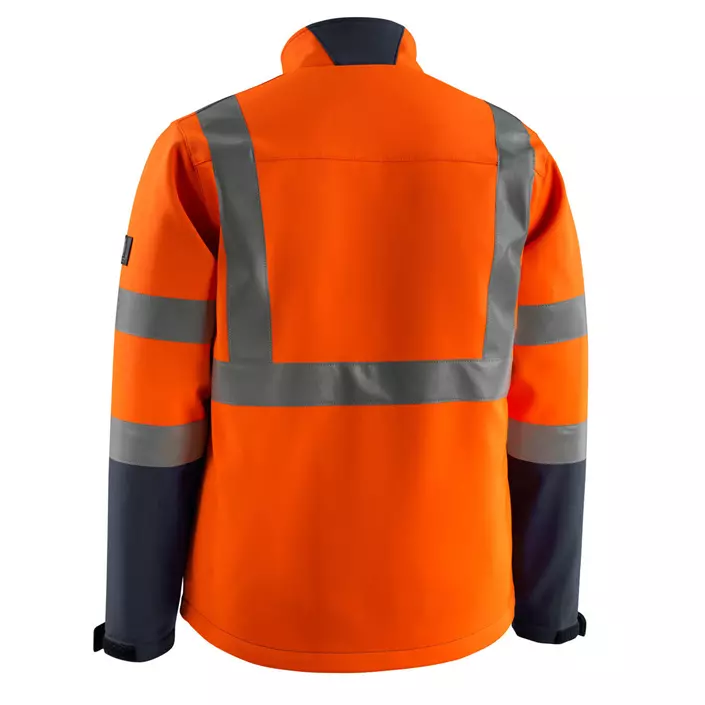 Mascot Safe Light Kiama softshell jacket, Hi-Vis Orange/Dark Marine, large image number 2