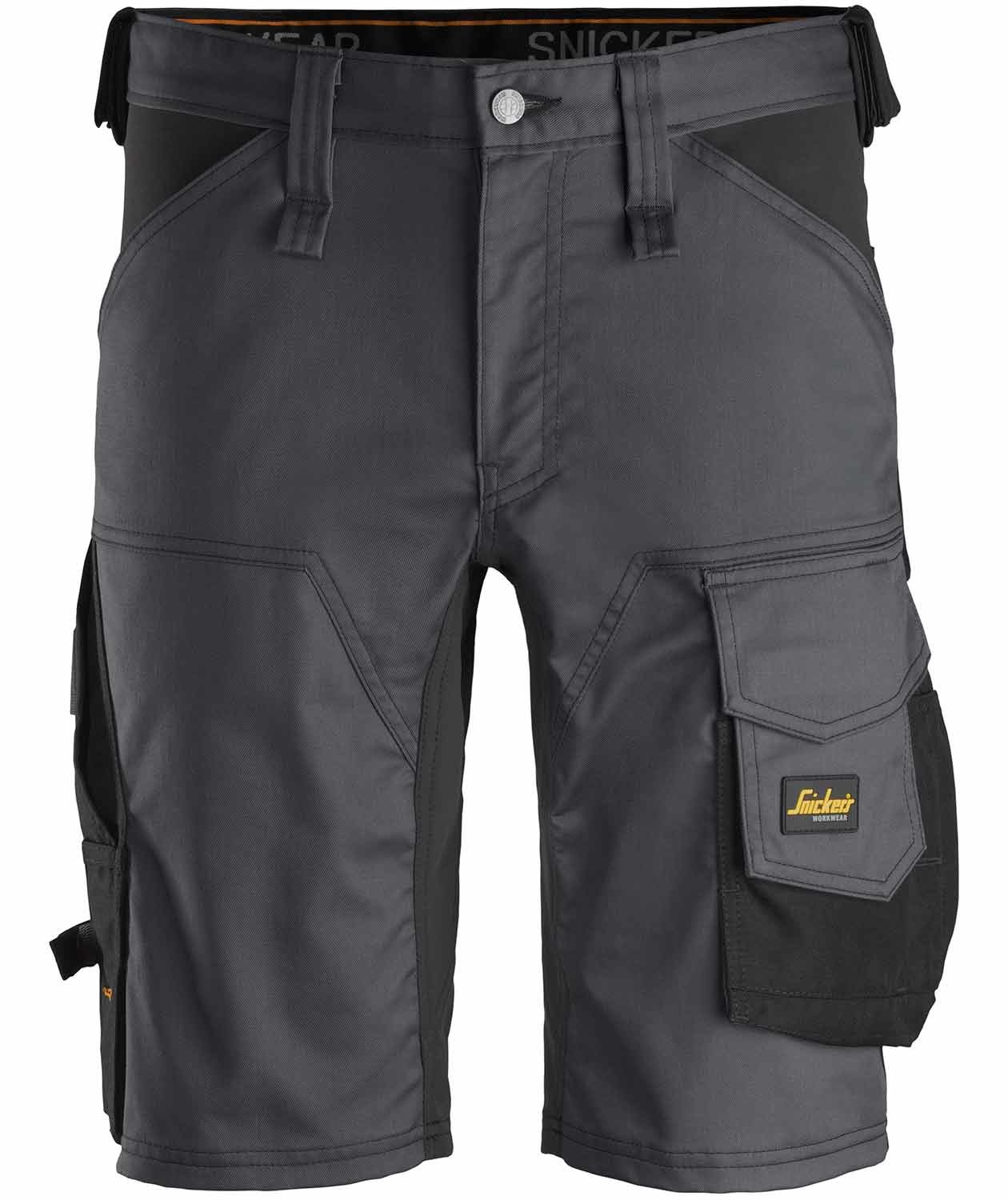 Snickers AllroundWork work shorts 6143, Steel Grey/Black, Steel Grey/Black, swatch