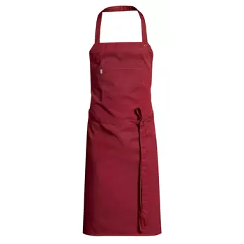 Nybo Workwear All-over bib apron with pocket, Bordeaux
