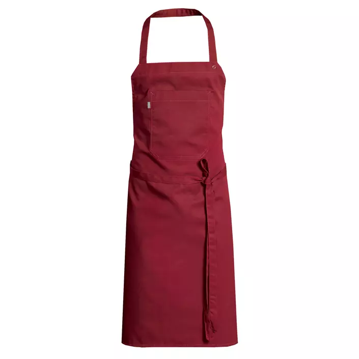 Nybo Workwear All-over bib apron with pocket, Bordeaux, Bordeaux, large image number 0