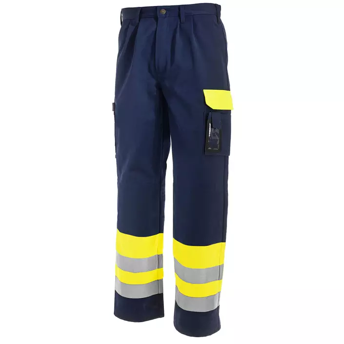 Blåkläder work trousers 1584, Hi-Vis yellow/marine, large image number 0