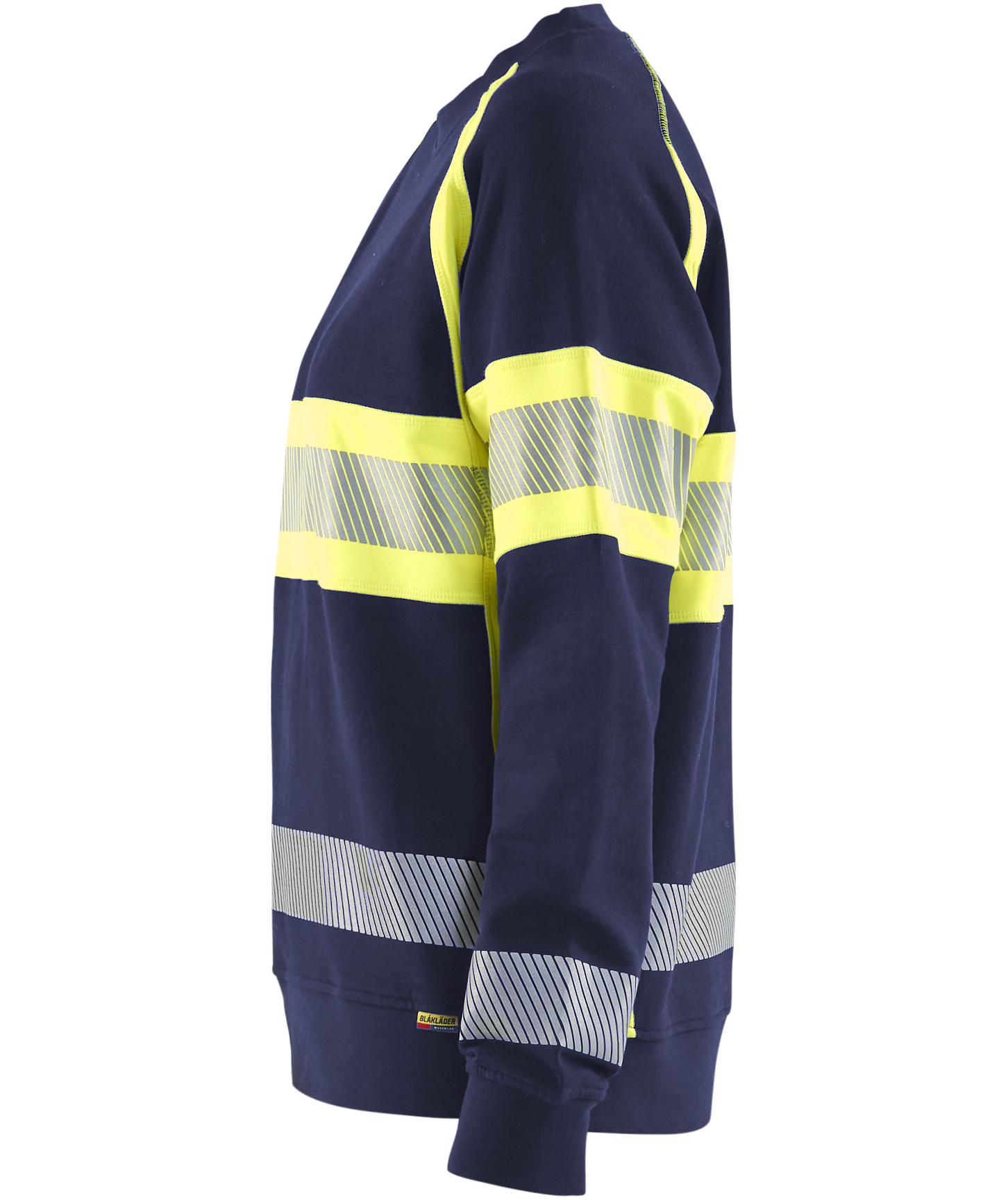 Bl&aring;kl&auml;der sweatshirt dam, Marin/Hi-Vis gul, large image number 4