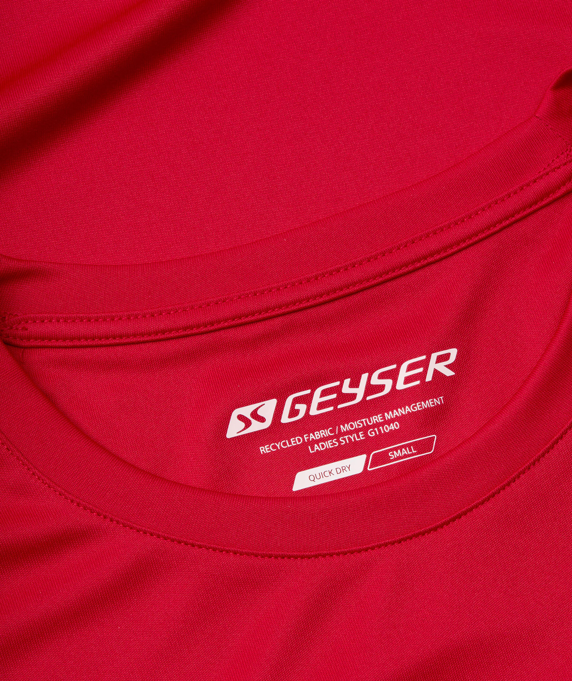 GEYSER&nbsp;Essential women's interlock T-shirt, Red, large image number 3