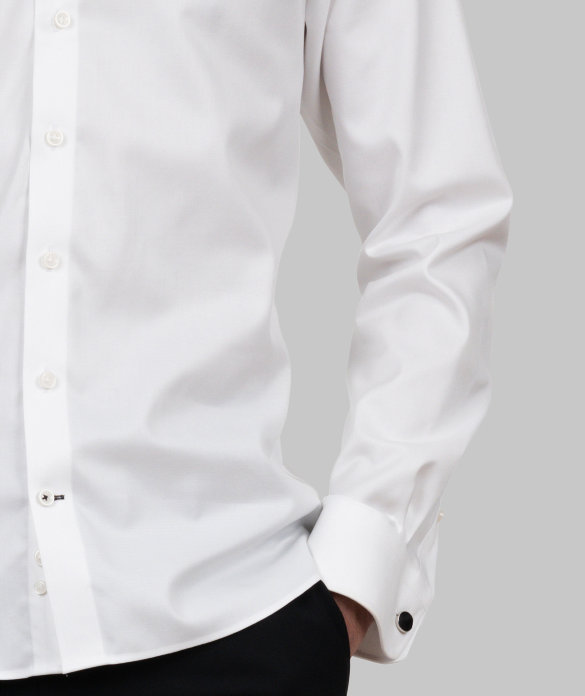 J. Harvest & Frost Black Bow 60 slim fit shirt, White, large image number 5