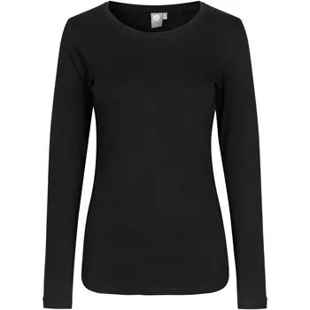 ID Interlock long-sleeved women's T-shirt, Black