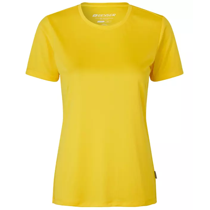 GEYSER Essential interlock dame T-shirt, Gul, large image number 0