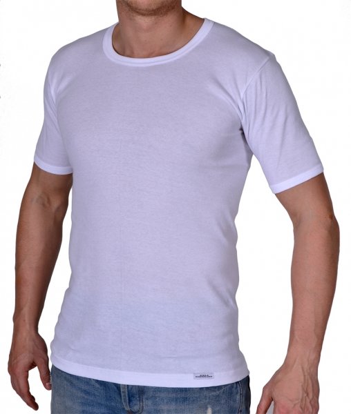 by Mikkelsen short-sleeved underwear shirt, White