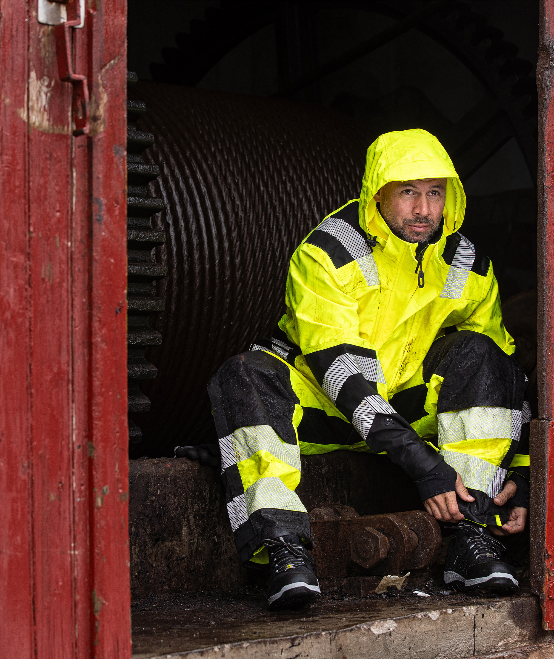 ELKA Visible Xtreme arbetsjacka, Varsel Gul/Svart, large image number 5