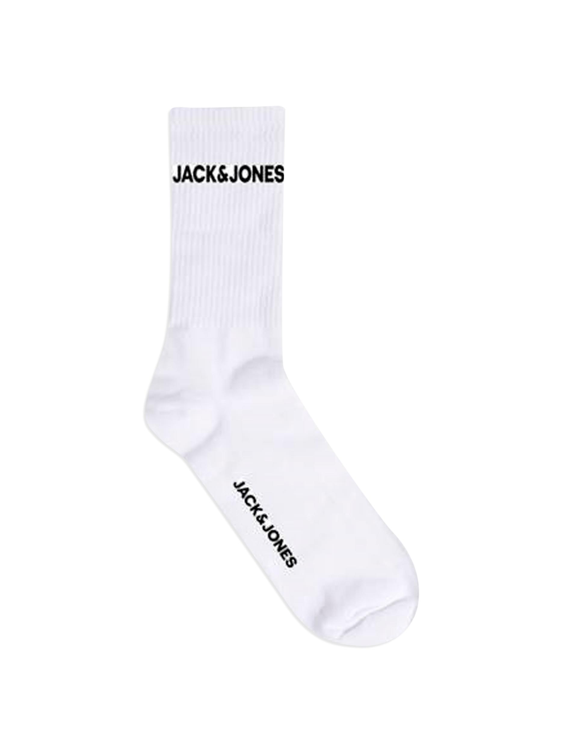 Jack & Jones JACBASIC 5-pack logo tennis socks, White, White, large image number 1