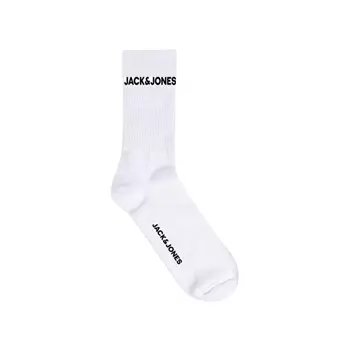 Jack & Jones JACBASIC 5-pak logo tennisstrømper, Hvid