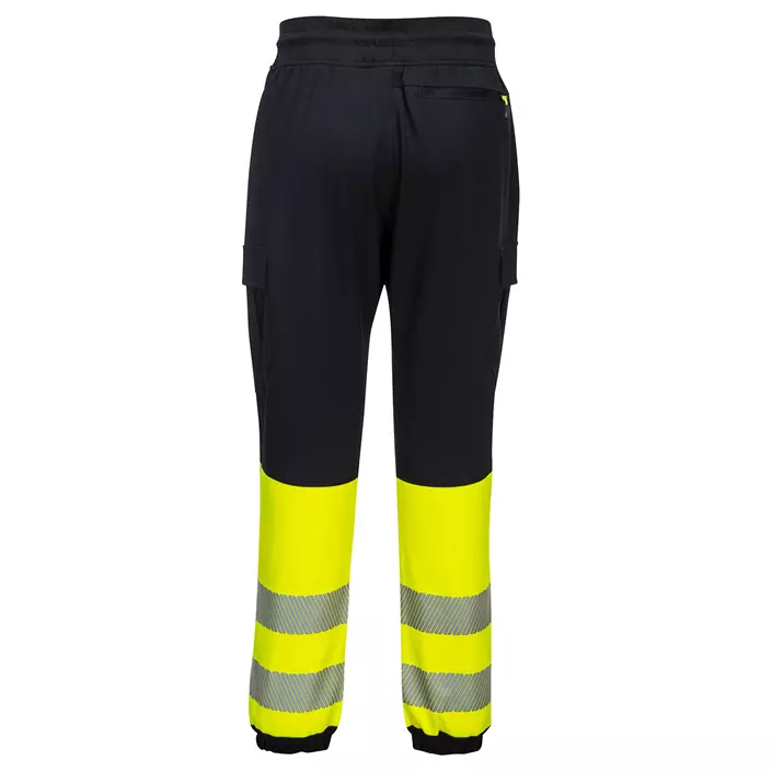 Portwest KX3 flexi jogging trousers full stretch, Hi-Vis Black/Yellow, large image number 1