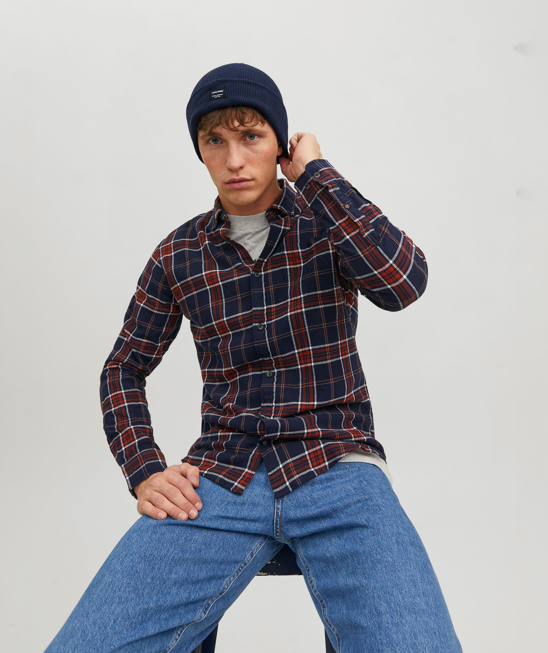 Jack & Jones JACDNA Beanie, Navy Blazer, Navy Blazer, large image number 3