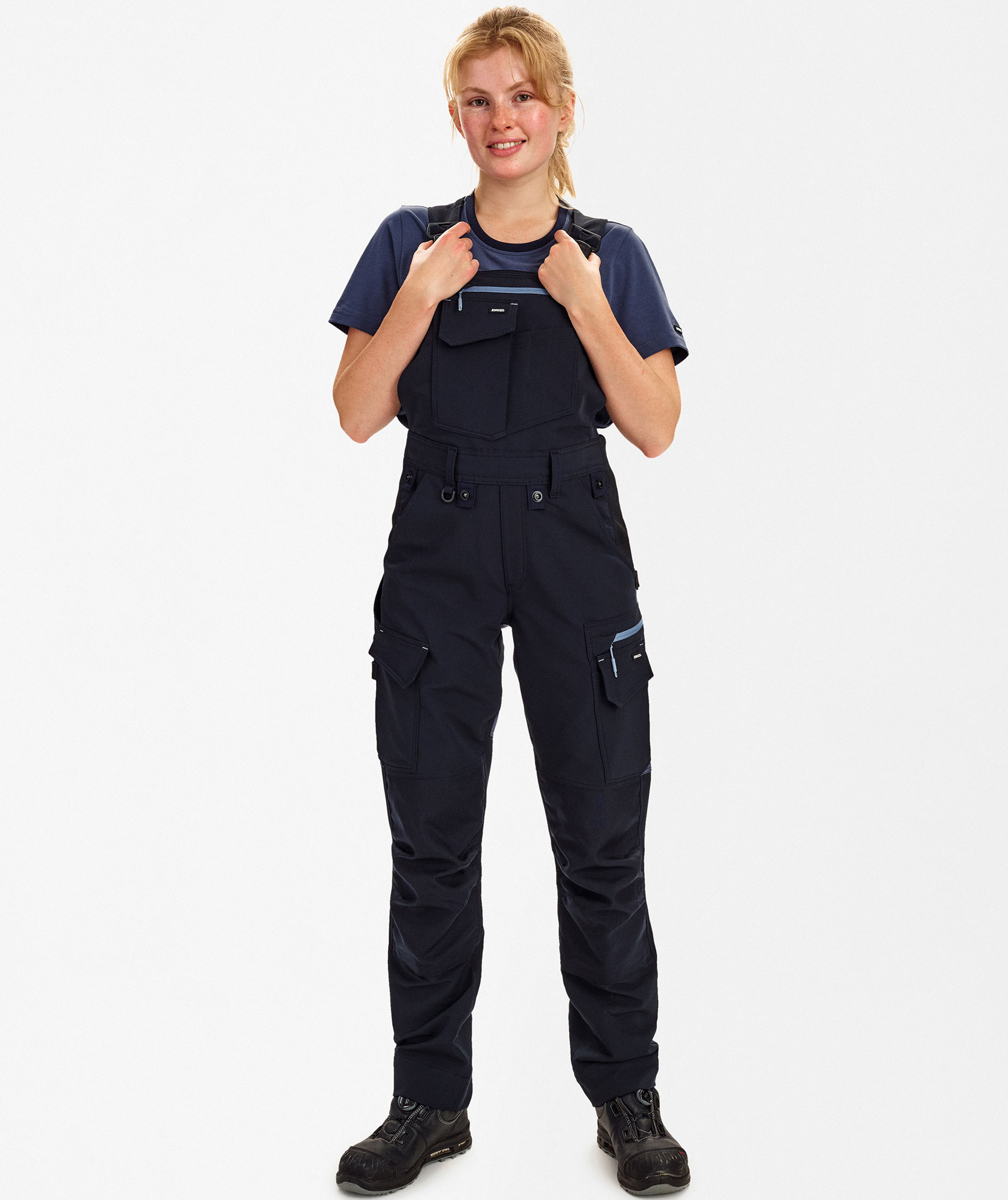 Engel Entire h&auml;ngselbyxa full stretch dam, Deep Blue/Dark Sea