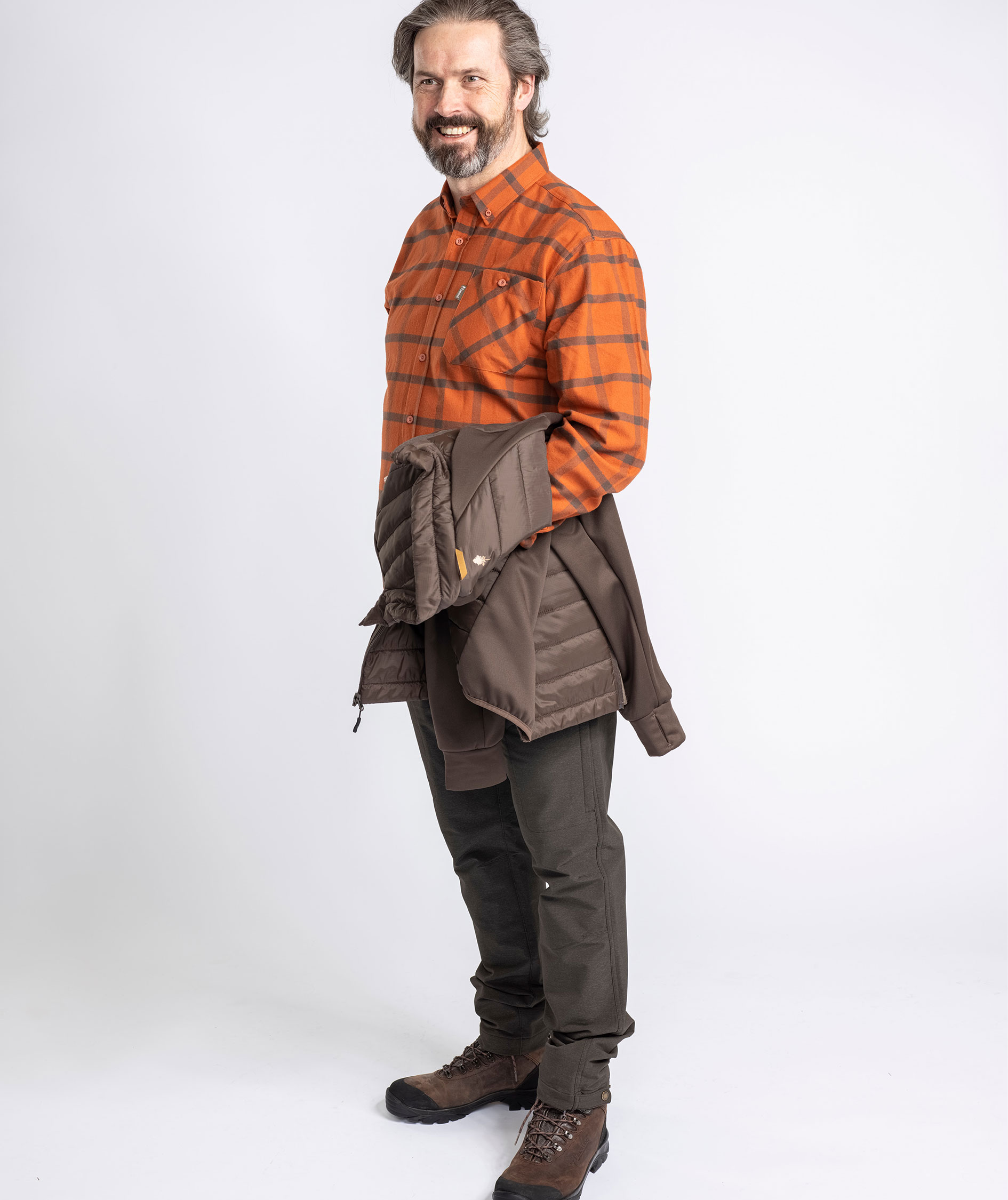 Pinewood V&auml;rnamo flannel skovmandsskjorte, Terracotta/Suede Brown, large image number 5