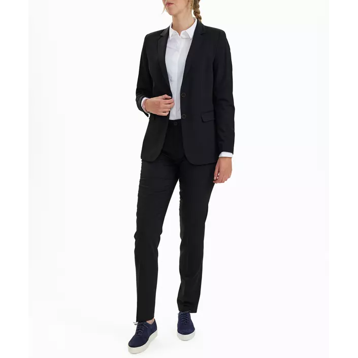 Sunwill Traveller Modern fit womens blazer with wool, Black, large image number 1