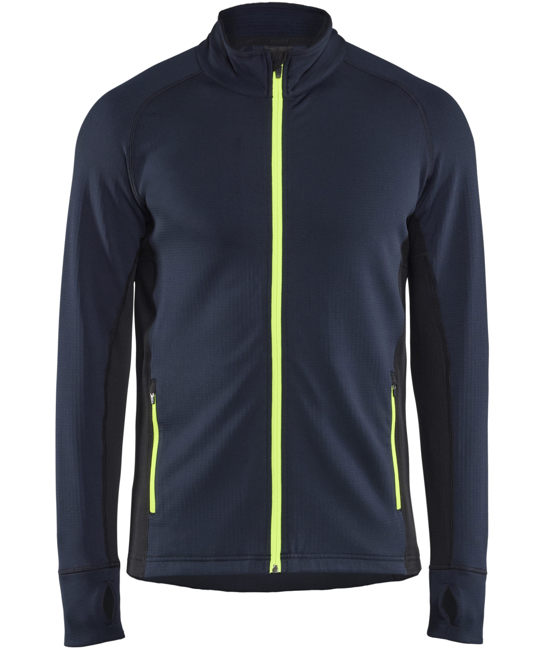 Bl&aring;kl&auml;der Striker fleecetr&oslash;je, M&oslash;rk Marine/Hi-Vis Gul, M&oslash;rk Marine/Hi-Vis Gul, swatch