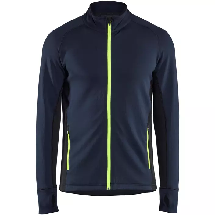 Blåkläder Striker fleecetrøje, Mørk Marine/Hi-Vis Gul, large image number 0