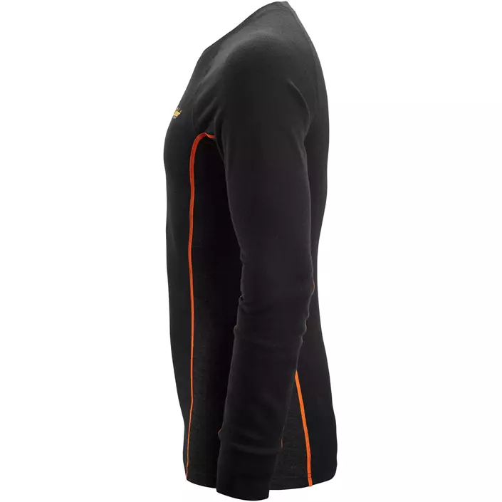 Snickers långärmad underställströja med merinoull 9480, Black/Anthracite Melange, large image number 6