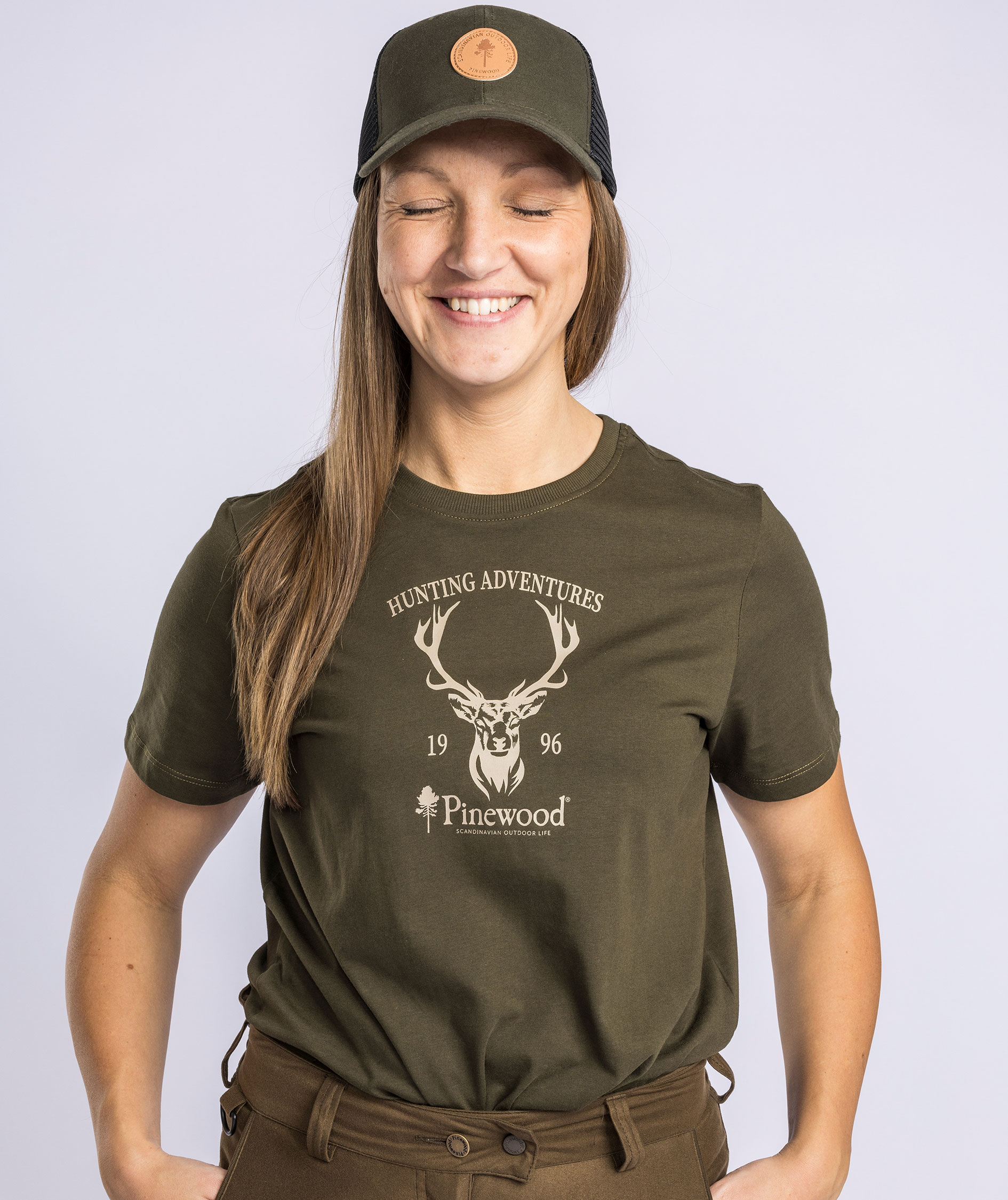 Pinewood Red Deer dame T-shirt, Green, large image number 5