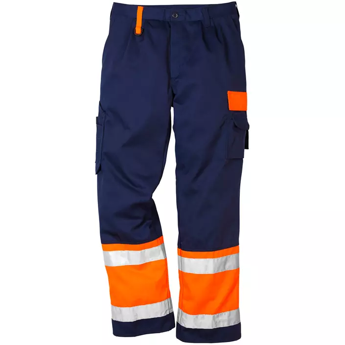 Fristads Kansas servicebukser, Hi-Vis Orange/Marine, large image number 0