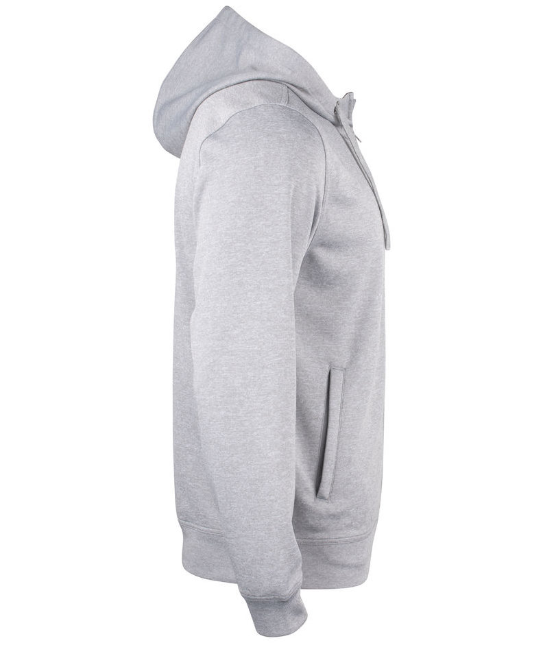 Clique Basis Active hoodie with full zipper, Grey Melange, large image number 4