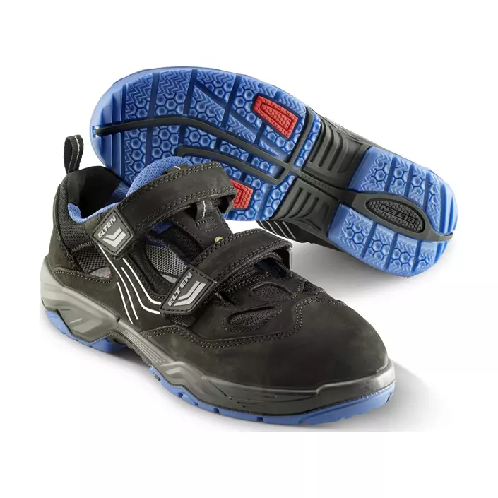 2nd quality product Elten Ambition blue easy safety sandals S1, Black, large image number 4