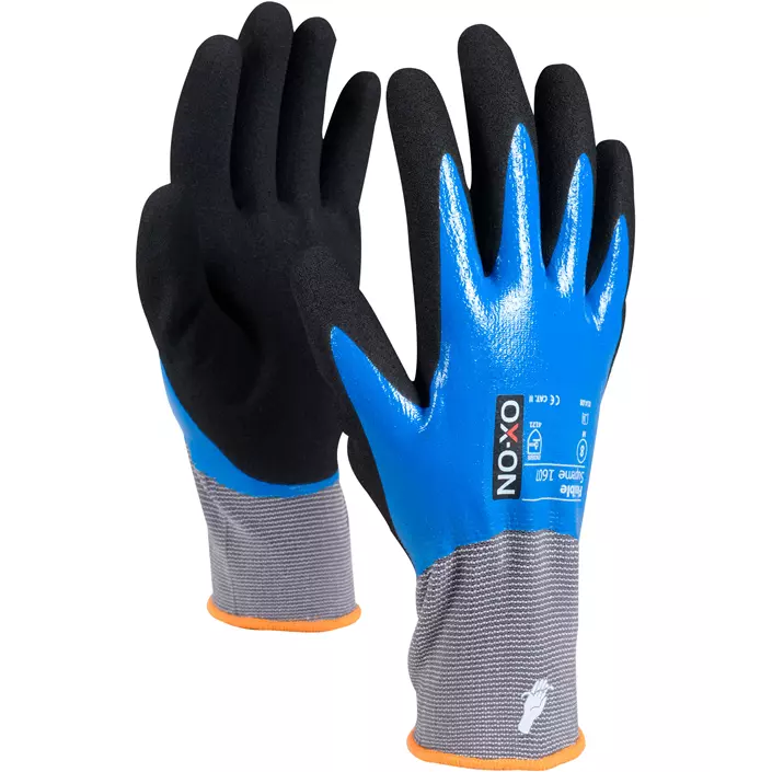 OX-ON Flexible Supreme 1607 work gloves, Black/Blue, large image number 0