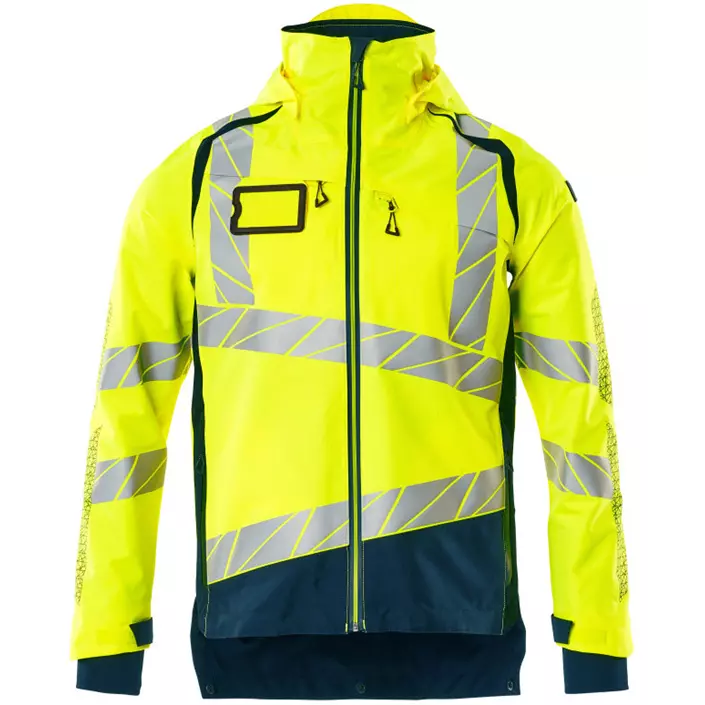 Mascot Accelerate Safe shell jacket, Hi-Vis Yellow/Dark Petroleum, large image number 0