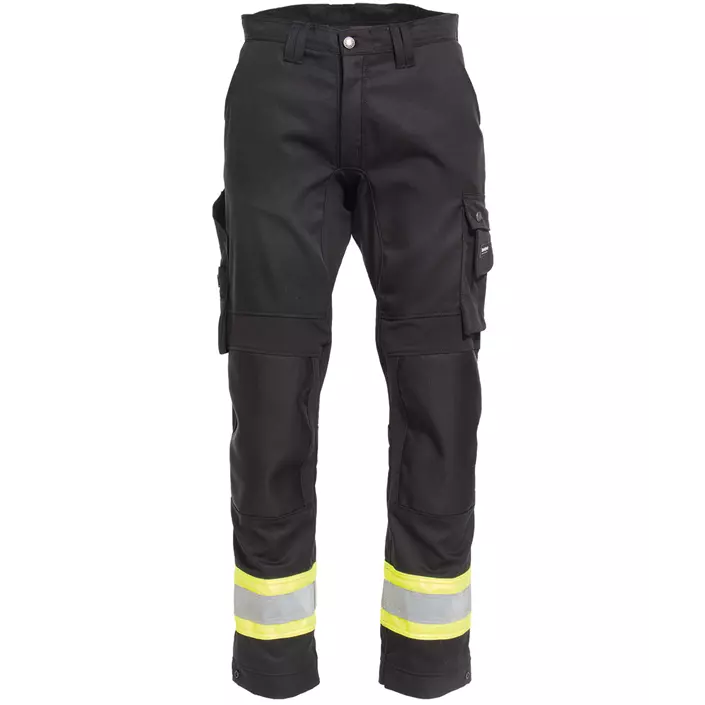 Tranemo Comfort Stretch women's work trousers, Black/Hi-Vis Yellow, large image number 0