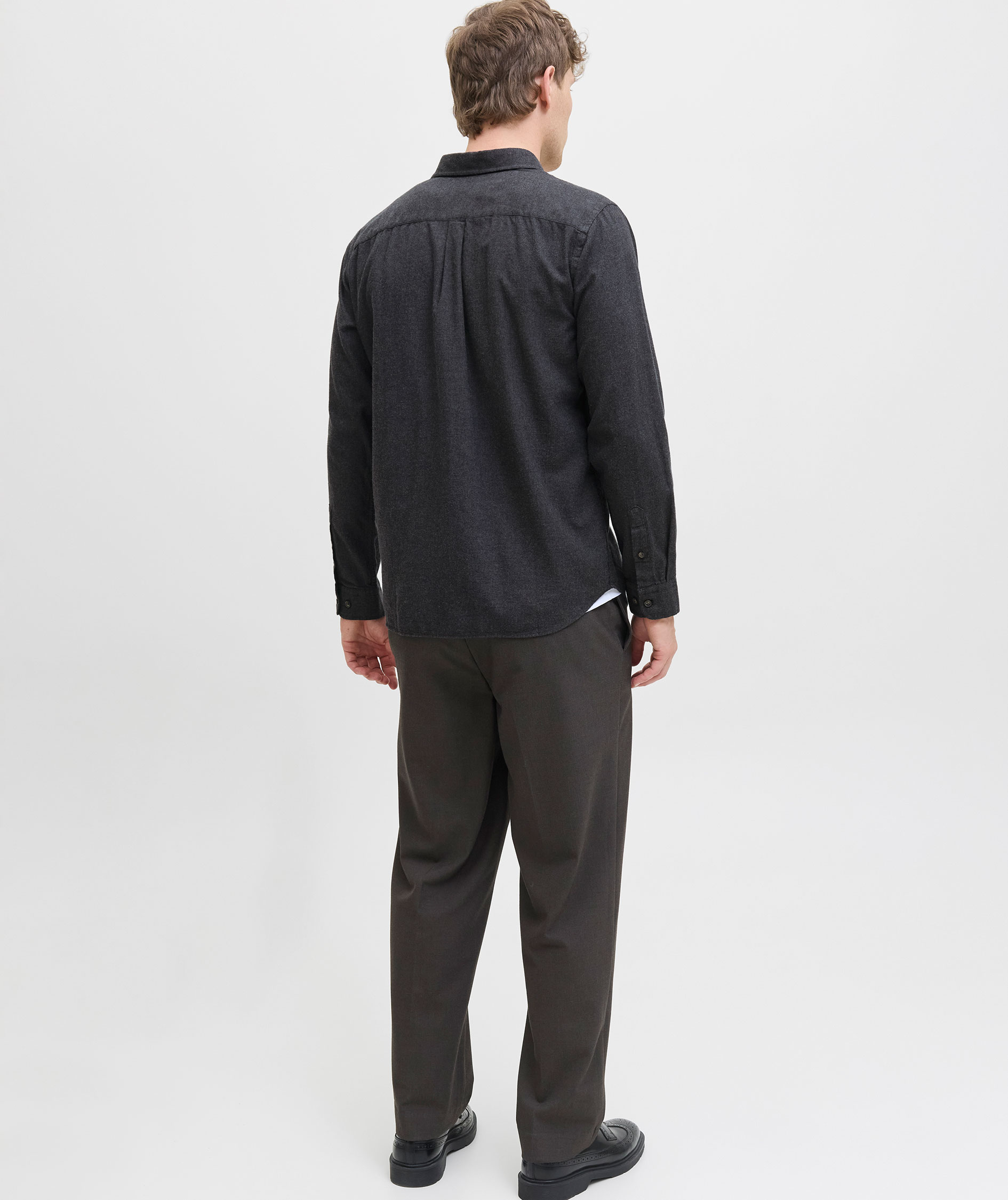 Jack & Jones JJECLASSIC Melange shirt, Dark Grey Melange, large image number 2