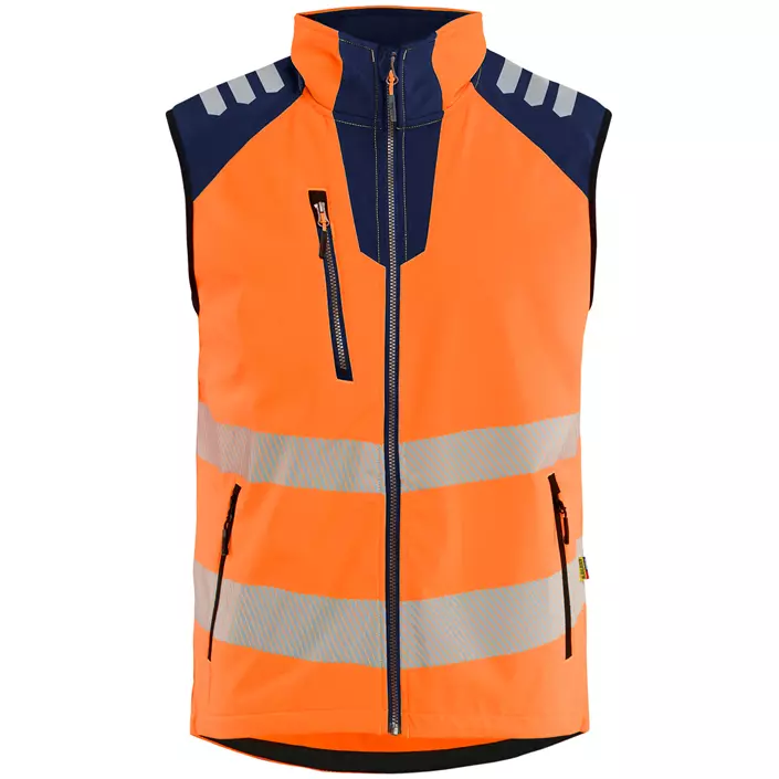 Blåkläder softshellvest, Hi-Vis Orange/Marine, large image number 0