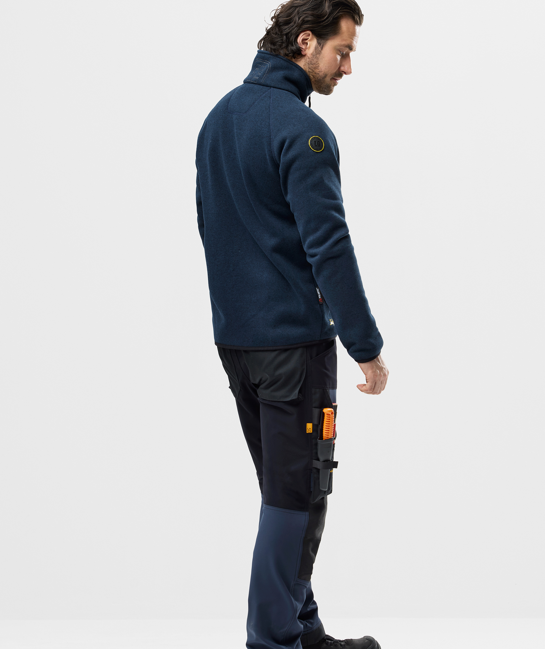 Snickers AllroundWork Polartec&reg; fleecejakke 8020, Dark Navy Melange, large image number 3