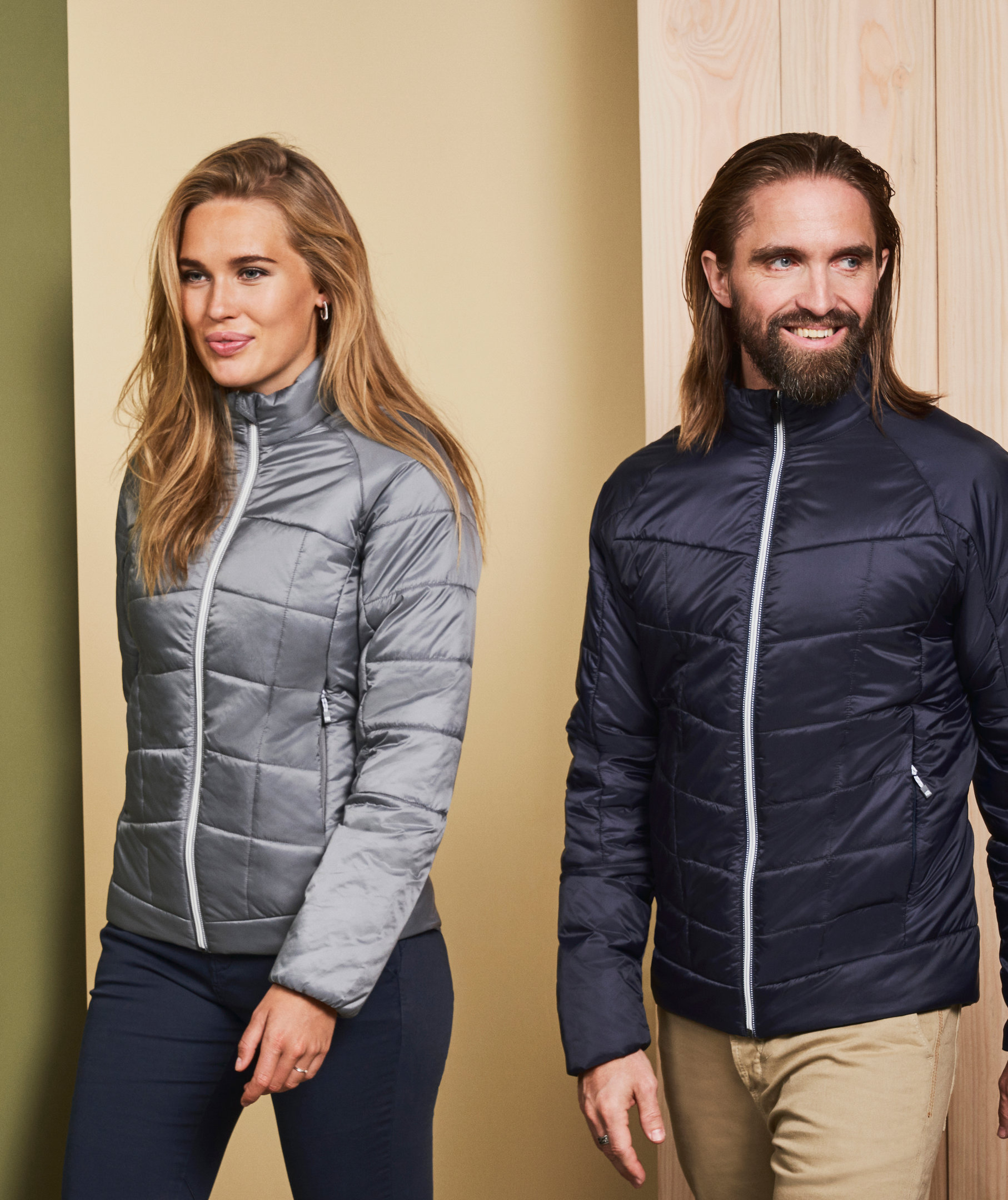 ID vadderad l&auml;tt jacka dam, Gr&aring;, Gr&aring;, large image number 2