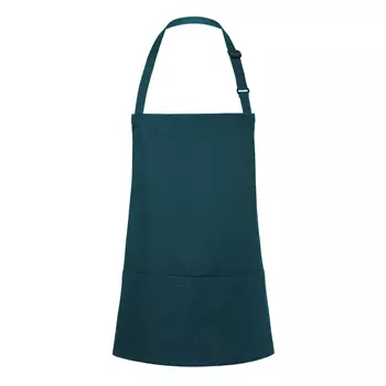Karlowsky Basic bib apron with pockets, Pine Green