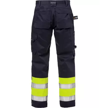 Fristads Flame craftsman trousers 2586 FLAM, Hi-Vis yellow/marine